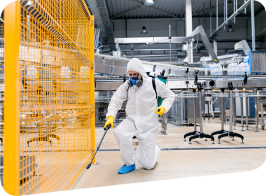 Manufacturing facility cleaning